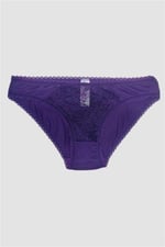 Kadın Pamuklu Dantelli Slip (2784)