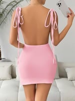 Pembe Fantezi Clup Elbisesi 5034