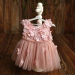 Çiçekli 3D Pudra Elbise