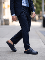 Loafer Damat Terliği Hakiki Deri Ortopedik Mekval dikişli 9 Dokunuş teknolojisi