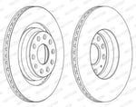 DDF-1503C 1K0615601N Arka Fren Diski PASSAT ARTEON