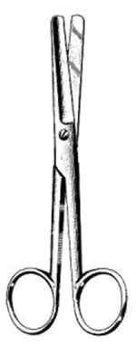 Busch Göbek Kordonu Makas Künt/Künt Düz 16cm