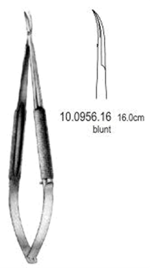 Hepp/Scheidel Mikro Makas Eğri 16cm
