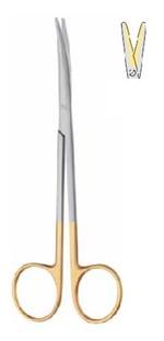 Metzenbaum İnce Makas Künt Eğri 14.5cm TC