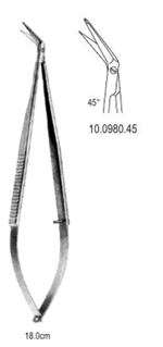 Mikro Makas 45ø açılı 18cm