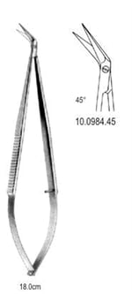 Mikro Makas 45ø açılı 18cm