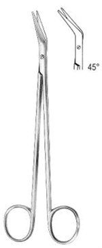 POTTS-SMITH Vasküler Makas 45ø, 19cm