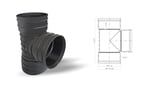 Fırat Ø 100 mm PE Triplex T Çatal 90