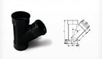 Fırat 250/200 mm PVC Çıkışlı Triplex C Parça