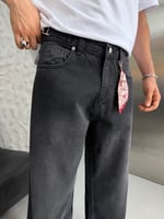 3488 FULARLI SİYAH BAGGY PANTOLON