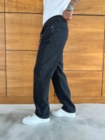 Antrasit Çizgi Baggy Pantolon