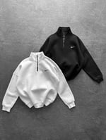 Beyaz Fermuar Nike Sweat
