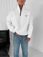 Beyaz Fermuar Nike Sweat