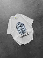 BEYAZ GRİ KARE BAPE TSHİRT