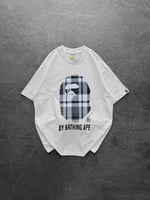 BEYAZ GRİ KARE BAPE TSHİRT