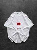 BEYAZ ORTA LOGO TÜRKİYE TSHİRT