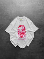BEYAZ PEMBE BAPE TSHİRT