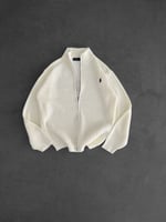 BEYAZ POLO TRİKO HIRKA