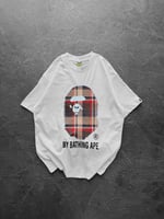 BEYAZ SARI KARE BAPE TSHİRT