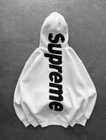 BEYAZ SIRT NAKIŞ SUPREME SWEAT