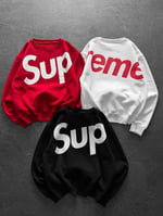 BEYAZ YARIM SUPREME SWEAT