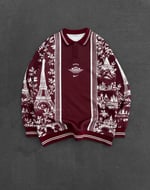 BORDO DİJİTAL POLO PARİS SWEAT