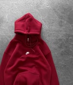 Bordo Kapşonlu Basic Nİke Sweat