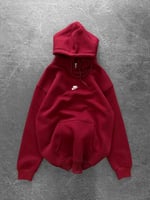 Bordo Kapşonlu Basic Nİke Sweat