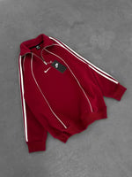 BORDO ŞERİTLİ YARIM FERMUAR NİKE SWEAT