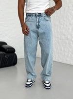 BUZ MAVİ TAM BAGGY PANTOLON
