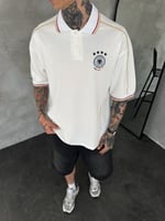 CHL YAKA ŞERİT BEYAZ ALMANYA TSHİRT