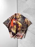 EVLİYA BASKILI OVERSİZE GÖMLEK