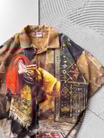 EVLİYA BASKILI OVERSİZE GÖMLEK