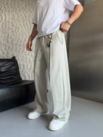 GRİ FULARLI BAGGY EŞOFMAN