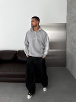 GRİ ŞERİTLİ YARIM FERMUAR NİKE SWEAT