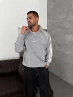 GRİ ŞERİTLİ YARIM FERMUAR NİKE SWEAT