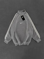 GRİ ŞERİTLİ YARIM FERMUAR NİKE SWEAT