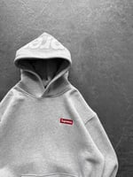 GRİ SUPREME KAPŞONLU SWEAT