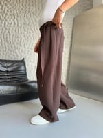 KAHVE FİTİLLİ BAGGY PANTOLON
