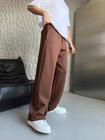 KAHVE SCUBA KUMAŞ BAGGY EŞOFMAN