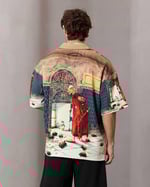 KAPLUMBAĞA BASKILI OVERSİZE GÖMLEK