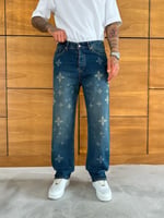 Kot Desenli Baggy Pantolon