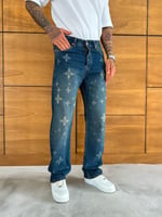 Kot Desenli Baggy Pantolon