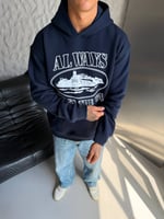 LACİVERT CORTEİZ ALWAYS KAPŞONLU SWEAT