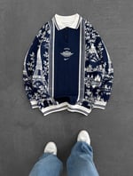 LACİVERT DİJİTAL POLO PARİS SWEAT