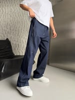 LACİVERT DİKİŞLİ SÜPER BAGGY PANTOLON