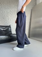 LACİVERT FİTİLLİ BAGGY PANTOLON