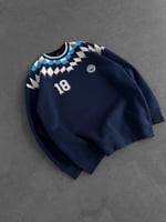 LACİVERT KARE CİTY SWEAT
