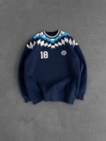 LACİVERT KARE CİTY SWEAT