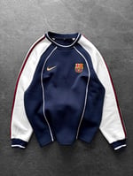 Lacivert Ön Biye Barça Sweat